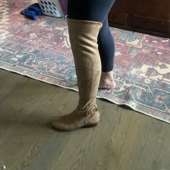Suede over the knee boots. Worn once - Picture 2 of 5